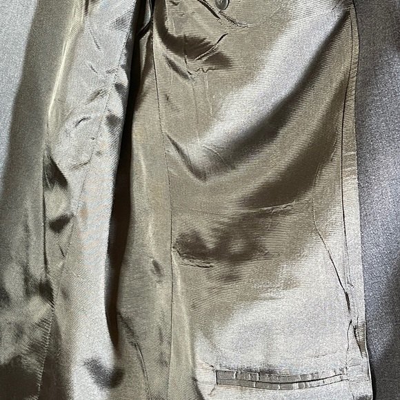 Oscar De La Renta Athletic Fit Grey Dress Wool Sport Coat Size 46L - Picture 6 of 6